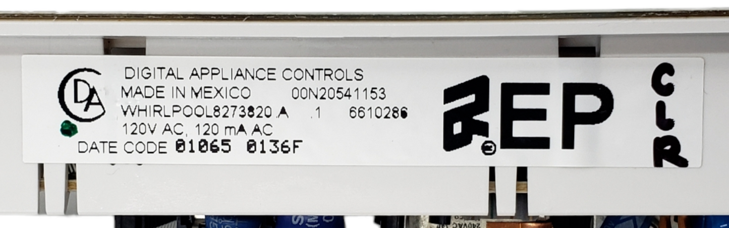 Genuine Whirlpool Range Control Board 8273820 *Same Day Ship & 60 Days Warranty*