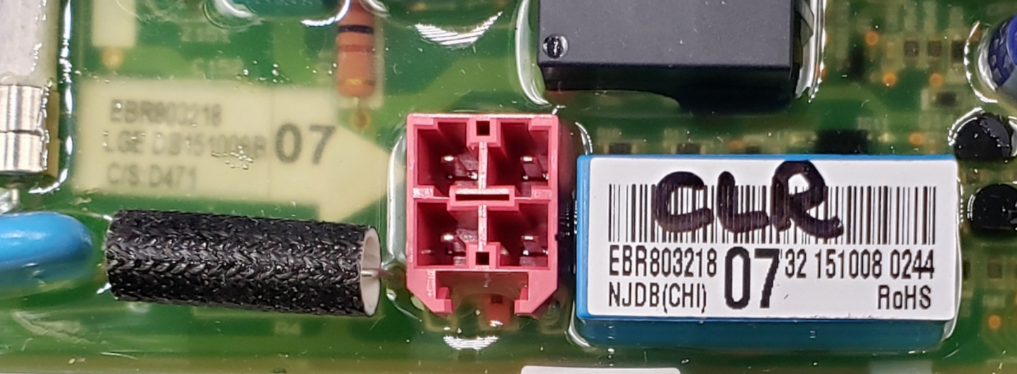 Genuine LG Washer Control Board EBR80321807 Same Day Shipping & 60 Days Warranty