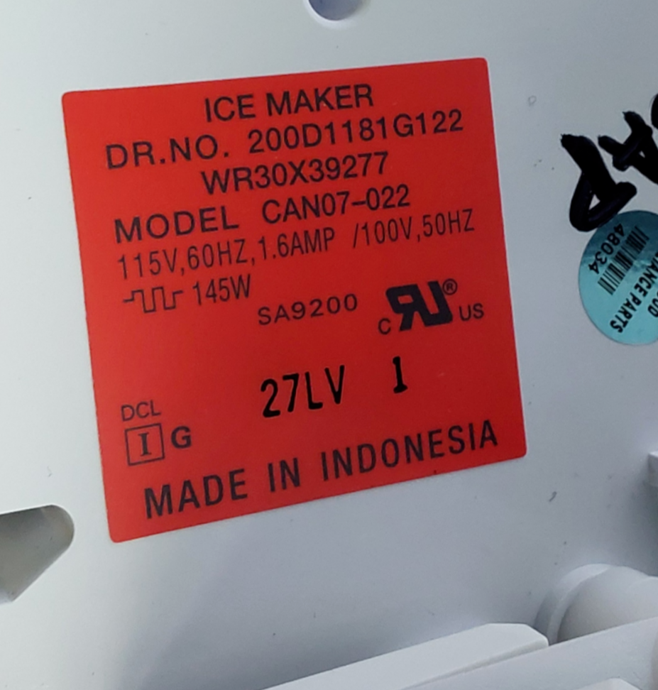 New GE Refrigerator Icemaker WR30X39277 **Same Day Shipping & 60 Days Warranty**