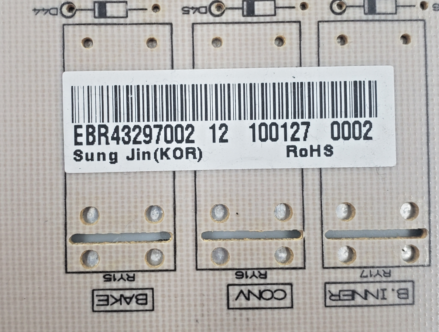 Genuine LG Range Control Board EBR43297002 Same Day Shipping & 60 Days Warranty*
