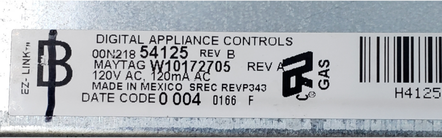 Genuine Whirlpool Range Control Board W10172705 Same Day Ship & 60 Days Warranty
