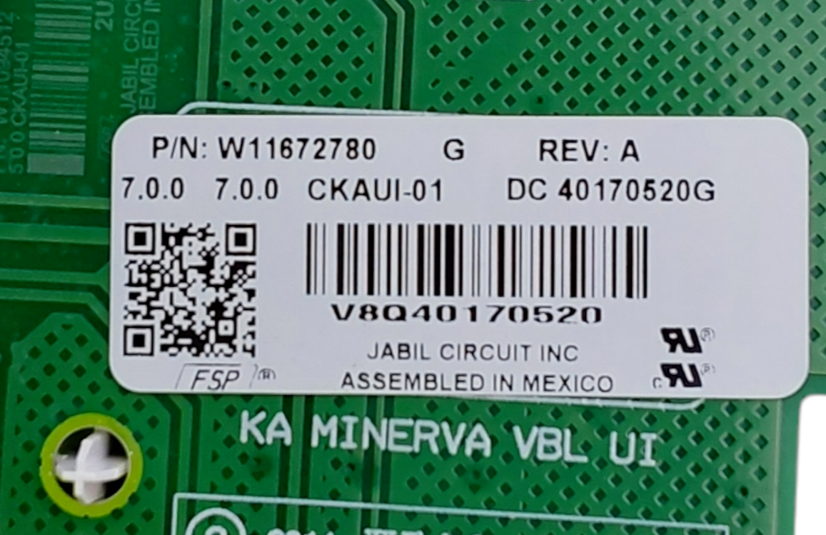 New Whirlpool Range Control Board W11672780 Same Day Shipping & 60 Days Warranty