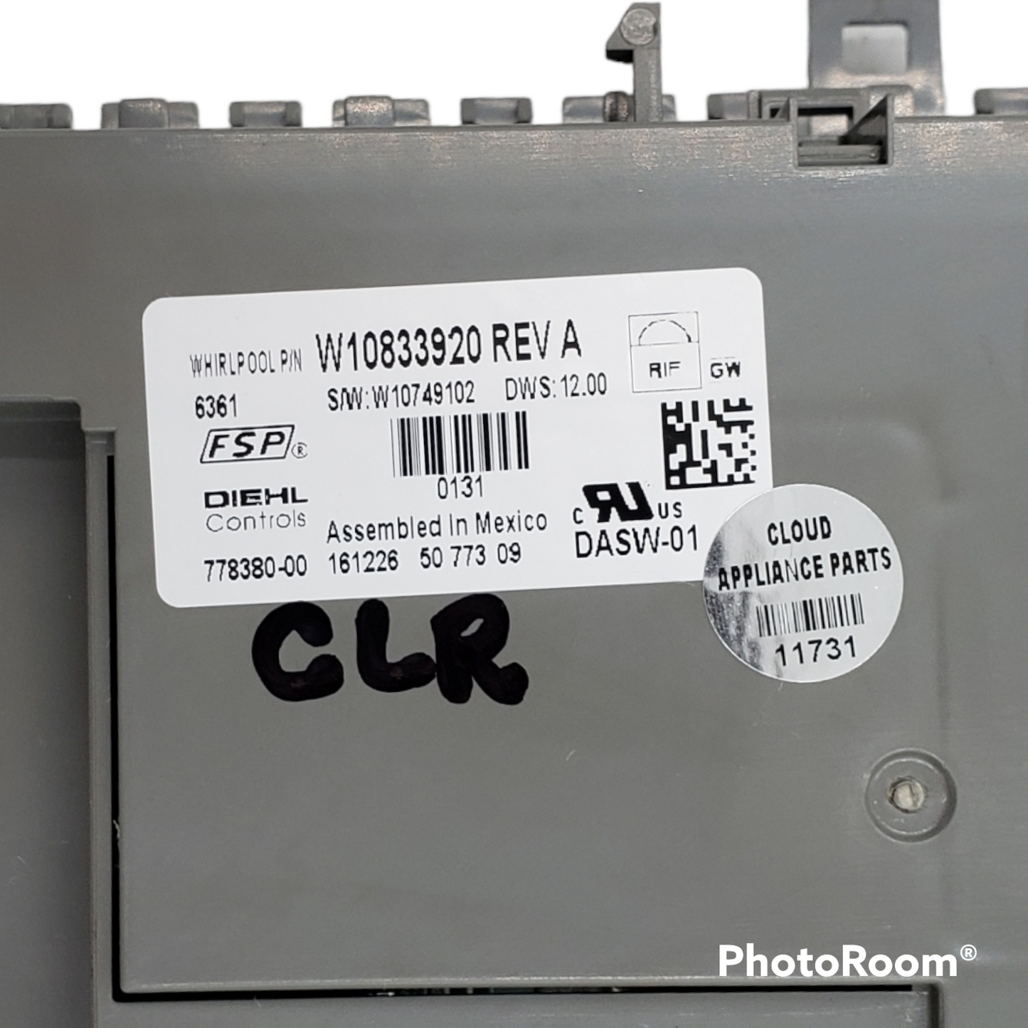 Genuine Whirlpool Dishwasher Control W10833920 *Same Day Ship & 60 Days Warranty