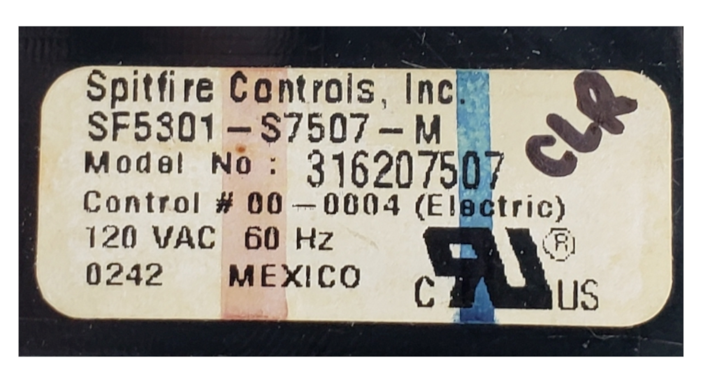 Genuine Frigidaire Range Control 316207507 Same Day Shipping & 60 Days Warranty*