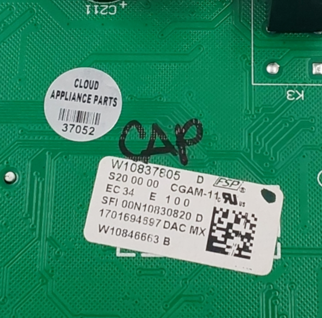 Genuine Whirlpool Range Control Board W10837805 Same Day Ship & 60 Days Warranty