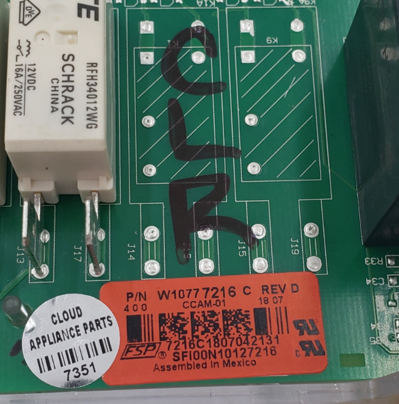 Genuine Whirlpool Oven Control Board W10777216 Same Day Ship & *60 Days Warranty