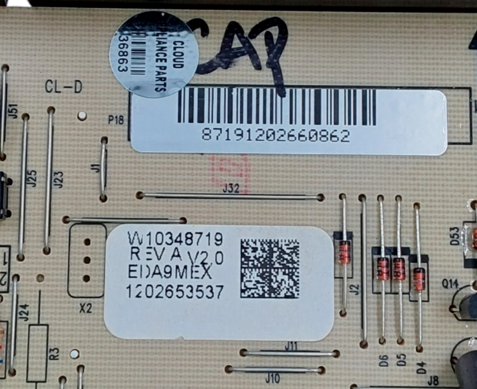 Genuine Whirlpool Range Control Board W10348719 Same Day Ship & 60 Days Warranty