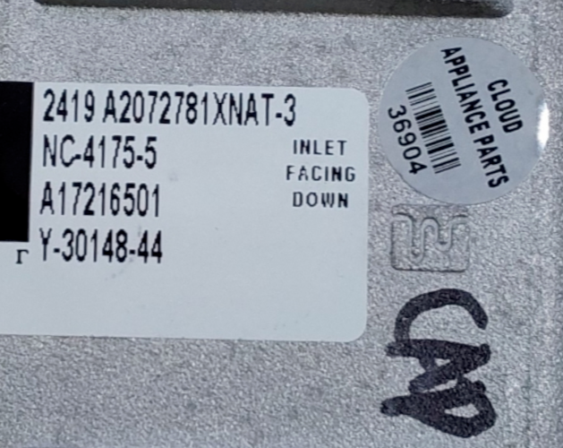New OEM Frigidaire Range Gas Valve A17216501 Same Day Shipping &60 Days Warranty