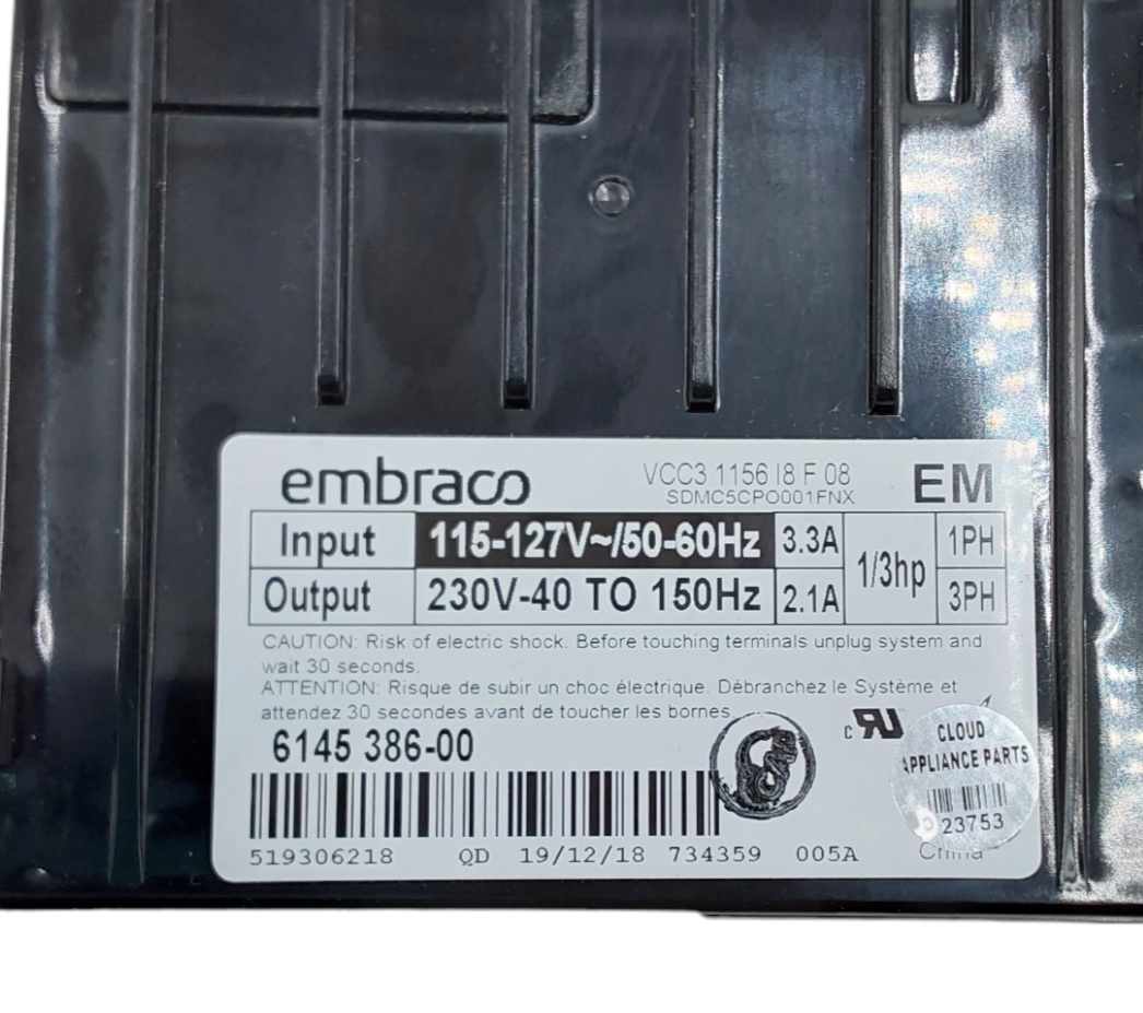 New Embraco Fridge Inverter Board 519306218 Same Day Shipping & 60 Days Warranty