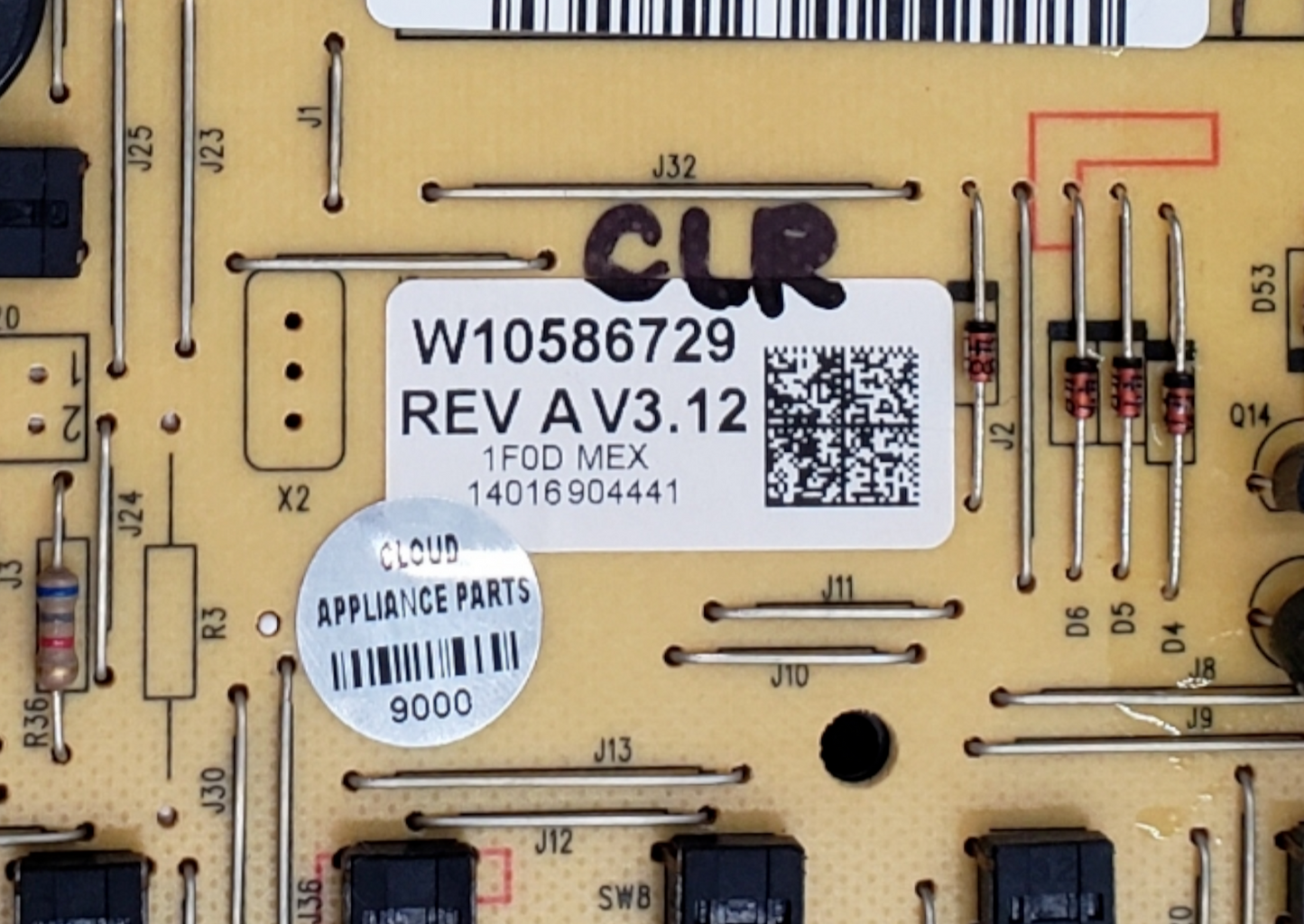 Genuine Whirlpool Range Control Board W10586729 Same Day Ship & 60 Days Warranty