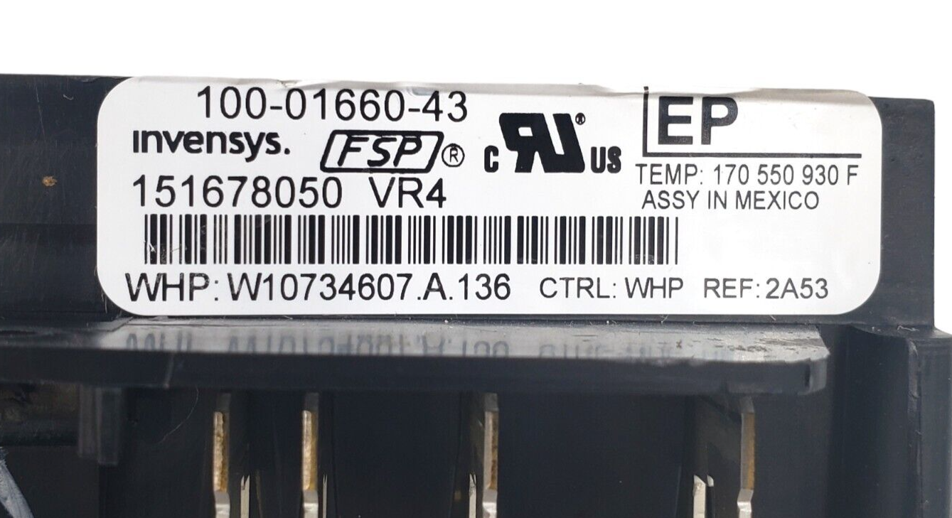 Genuine Whirlpool Range Control Board W10734607 Same Day Ship & 60 Days Warranty