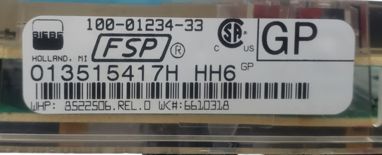 Genuine Whirlpool Oven Control Board 8522506 Same Day Ship & **60 Days Warranty*