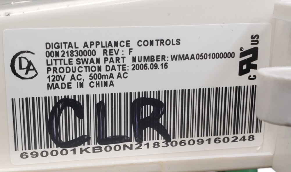 Genuine GE Washer Control Board 00N21830000 Same Day Shipping & 60 Days Warranty