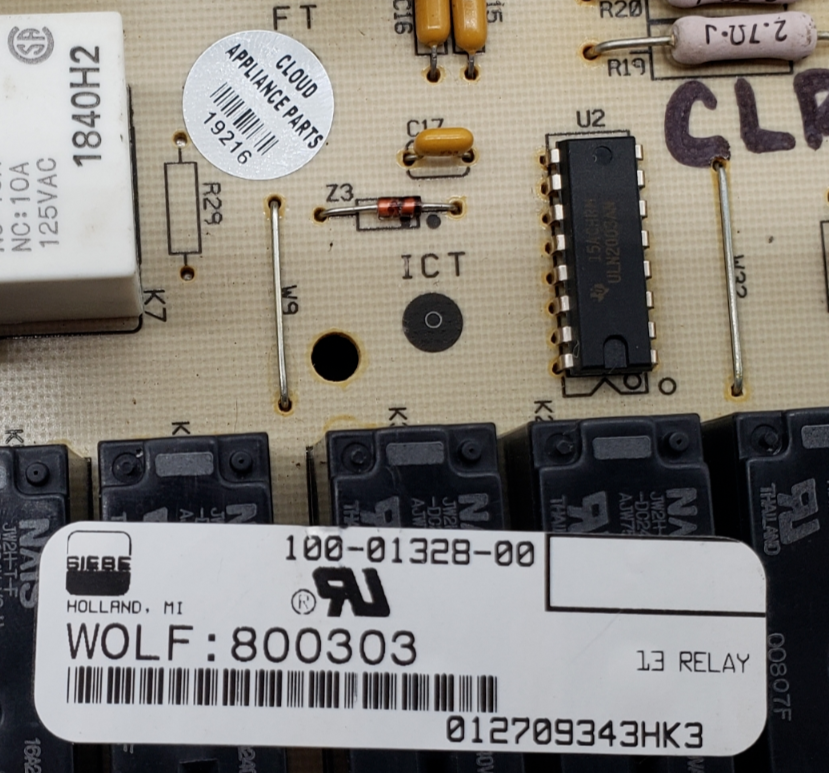 OEM Wolf Double Oven Control Board 800303 *Same Day Shipping & 60 Days Warranty*