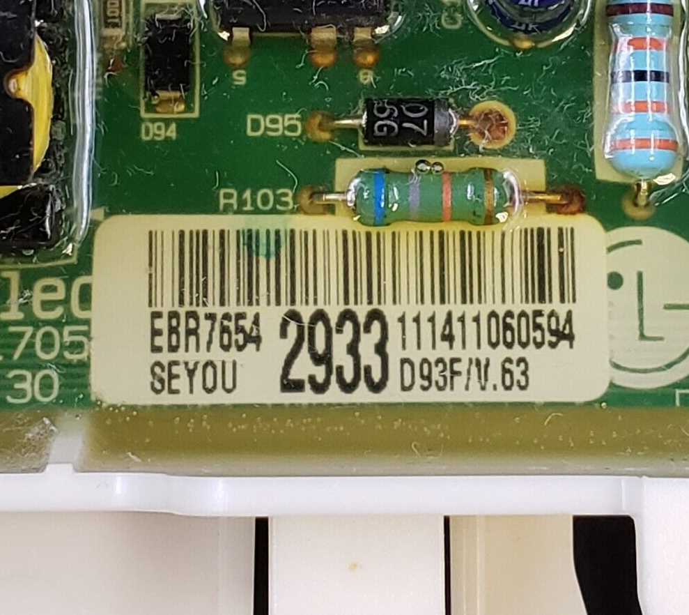 Genuine LG Dryer Control Board EBR76542933 Same Day Shipping & 60 Days Warranty*