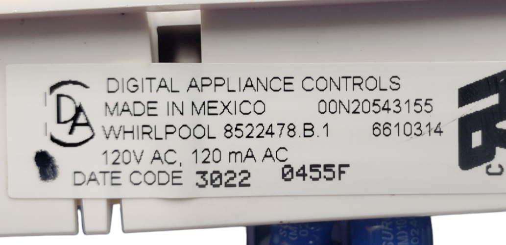 Whirlpool Genuine Oven Control Board 8522478 Same Day Ship & **60 Days Warranty*