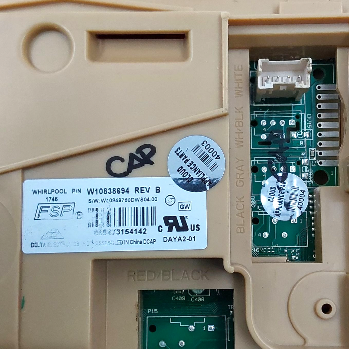 OEM Whirlpool Dishwasher Board W10838694  *Same Day Shipping & 60 Days Warranty*
