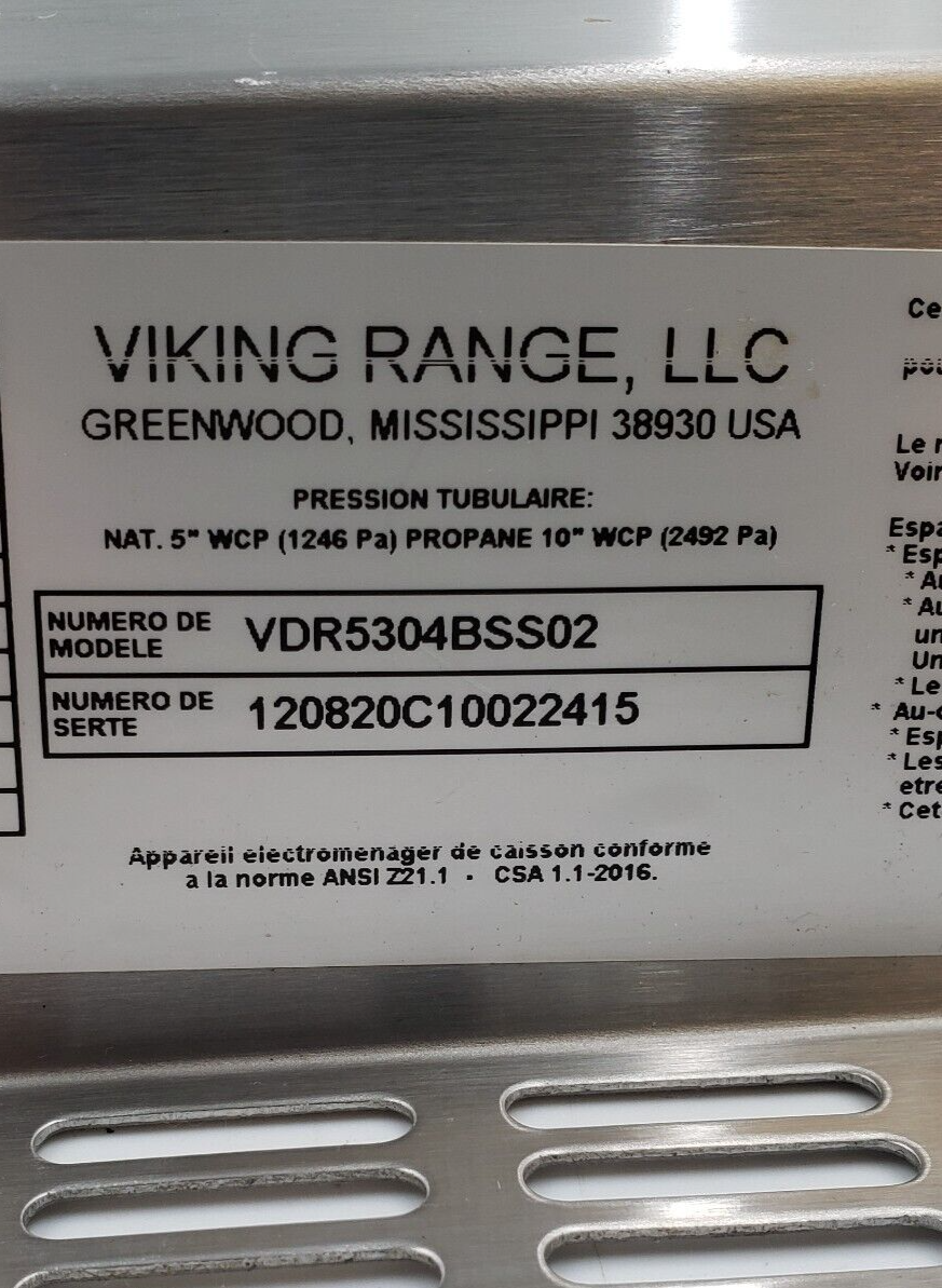 New Viking Oven Door Assembly VDR5304BSS02 *Same Day Shipping & 60 Days Warranty