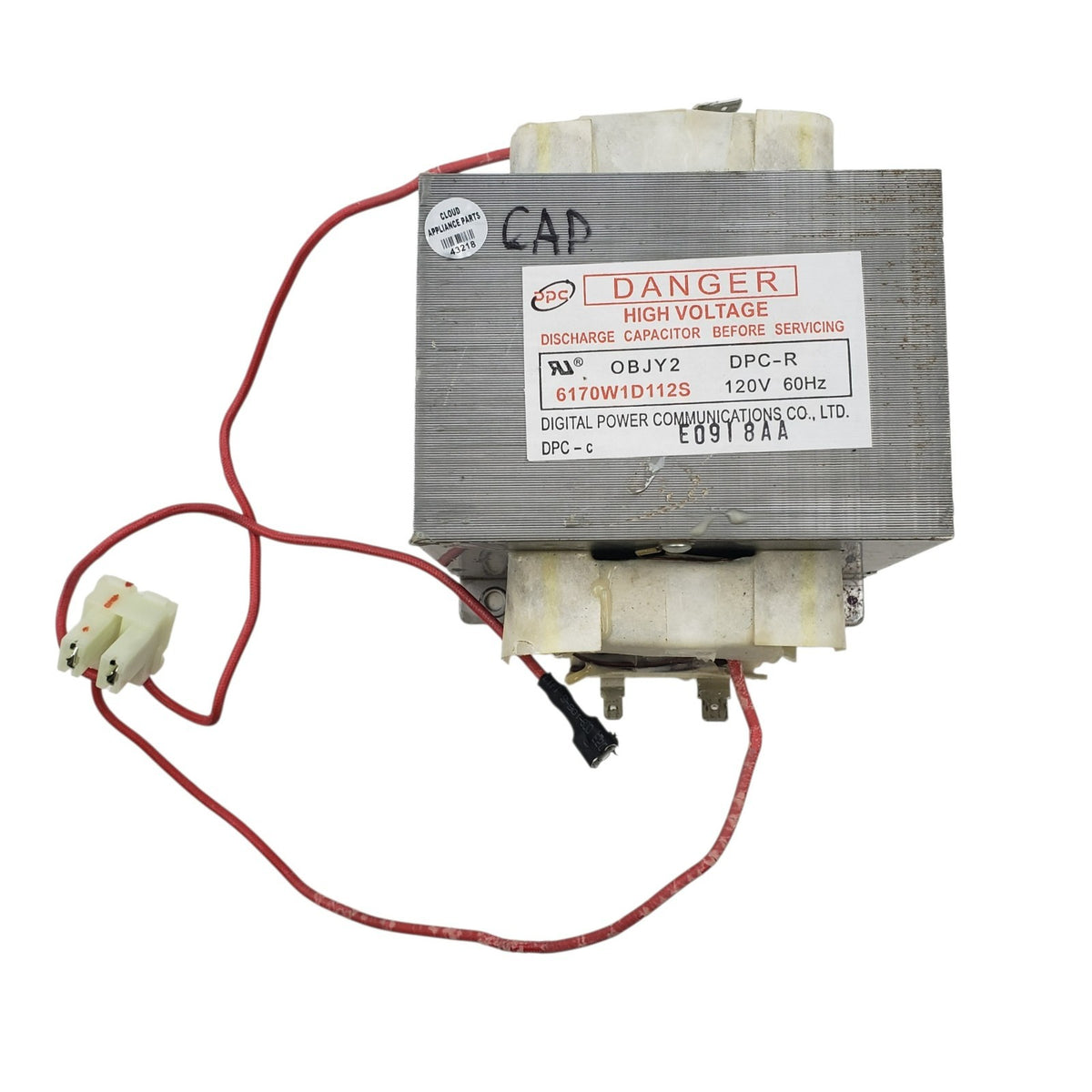 LG Genuine Oven/Range Transformer 6170W1D112P *Same Day Ship & 60 Days Warranty*