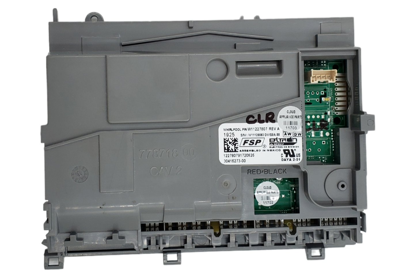 Genuine Whirlpool Dishwasher Control W11227807 *Same Day Ship & 60 Days Warranty