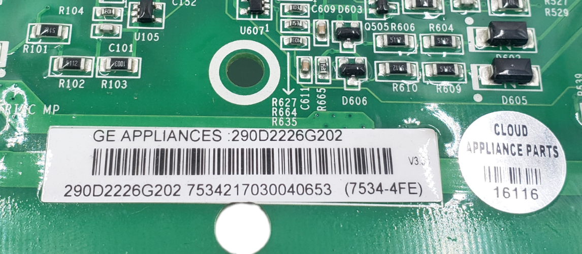 Genuine GE Washer Control Board 290D2226G202 **Same Day Ship & 60 Days Warranty*