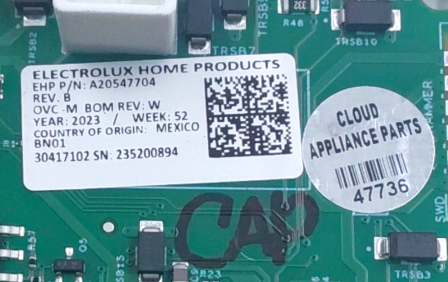 GenuineFrigidaire Oven Control Board A20547704 Same Day Ship & 60 Days Warranty