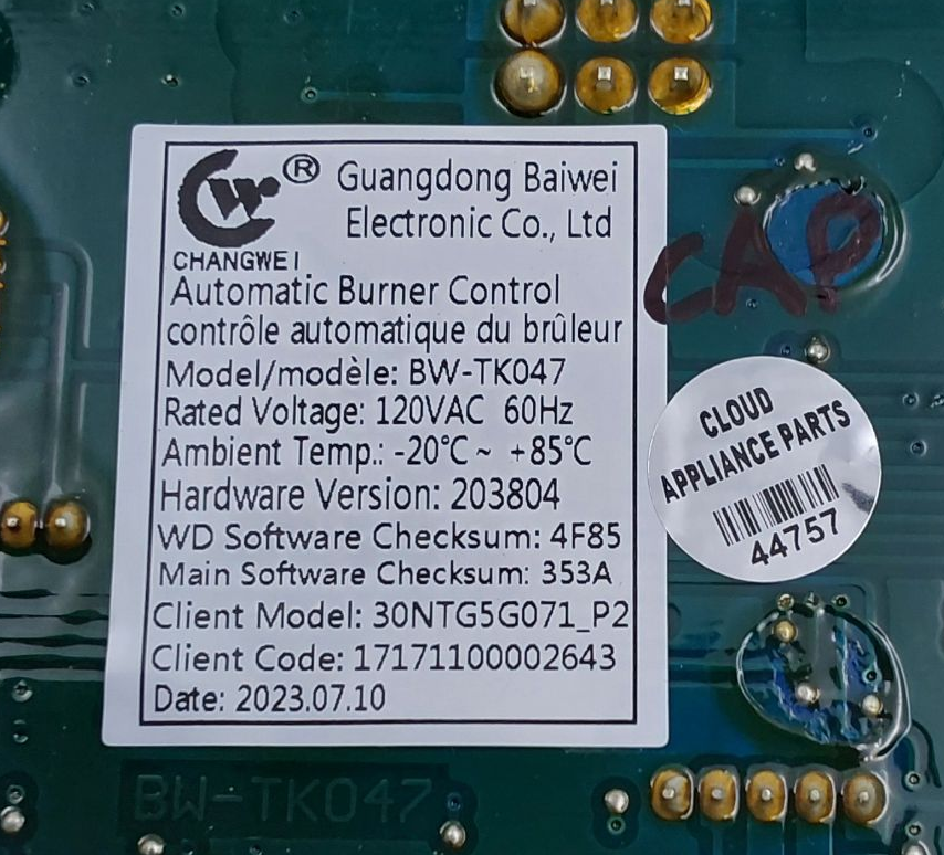 Midea New Range Control Board 17171100002643 **Same Day Ship & 60 Days Warranty*