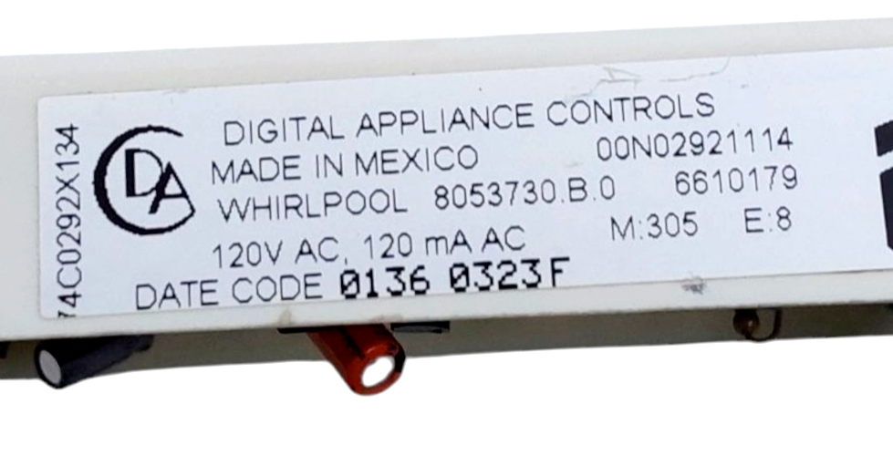 Genuine Whirlpool Range Control Board 6610179 *Same Day Ship & 60 Days Warranty*