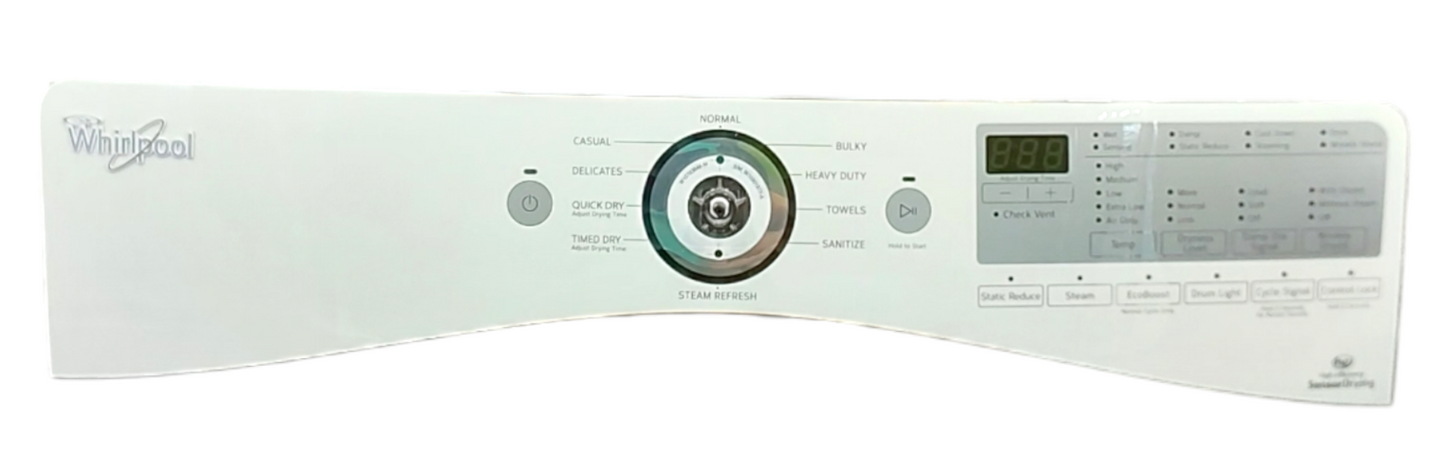 Genuine Whirlpool Dryer Control Panel W10825131 Same Day Ship & 60 Days Warranty