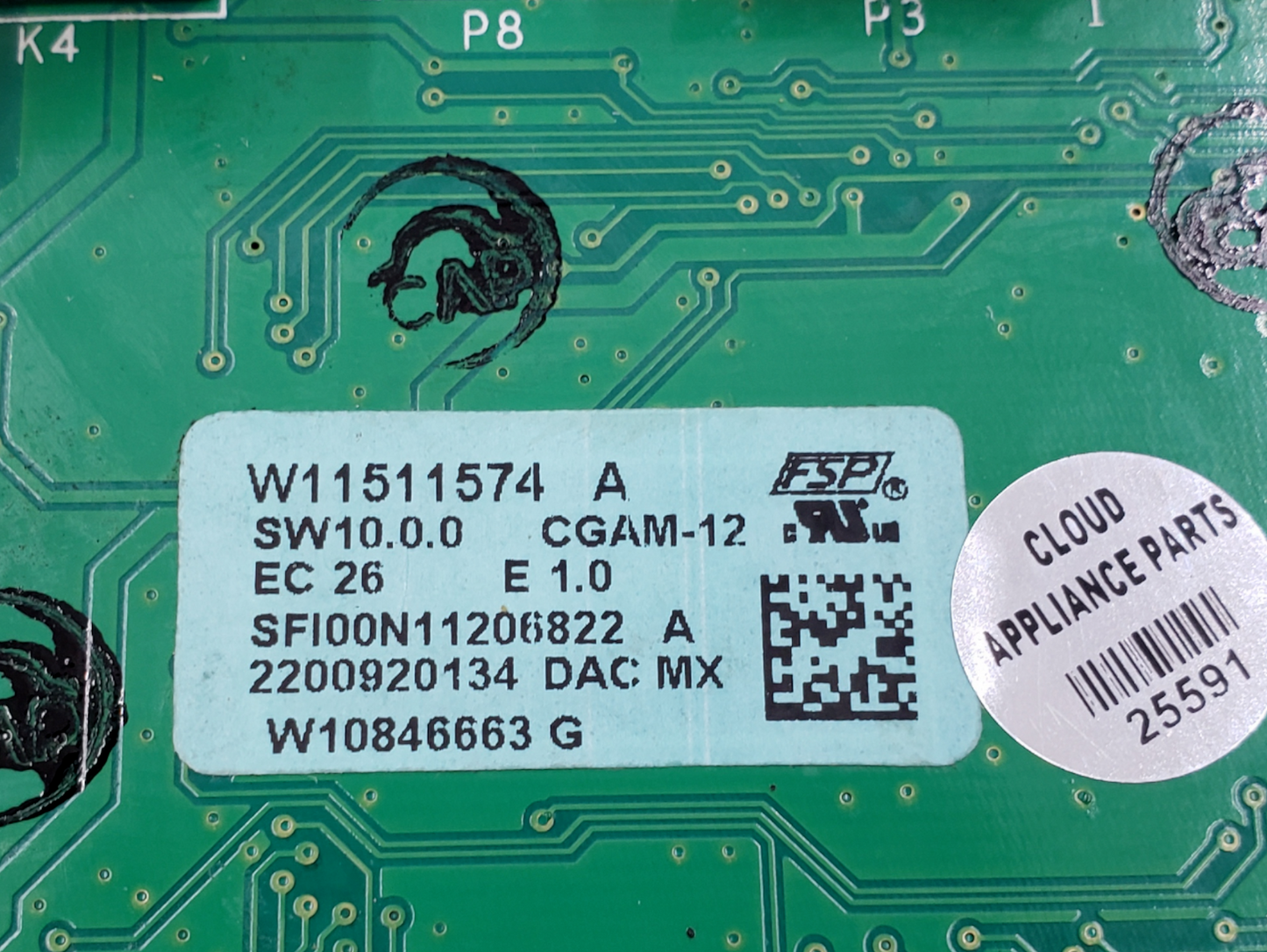Genuine Whirlpool Range Control Board W11536811 Same Day Ship & 60 Days Warranty