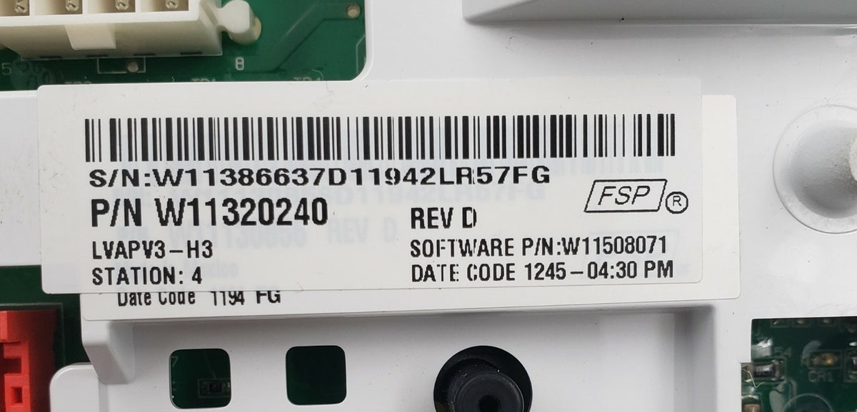 Whirlpool OEM Washer Control Board W11320240 *Same Day Ship & 60 Days Warranty**