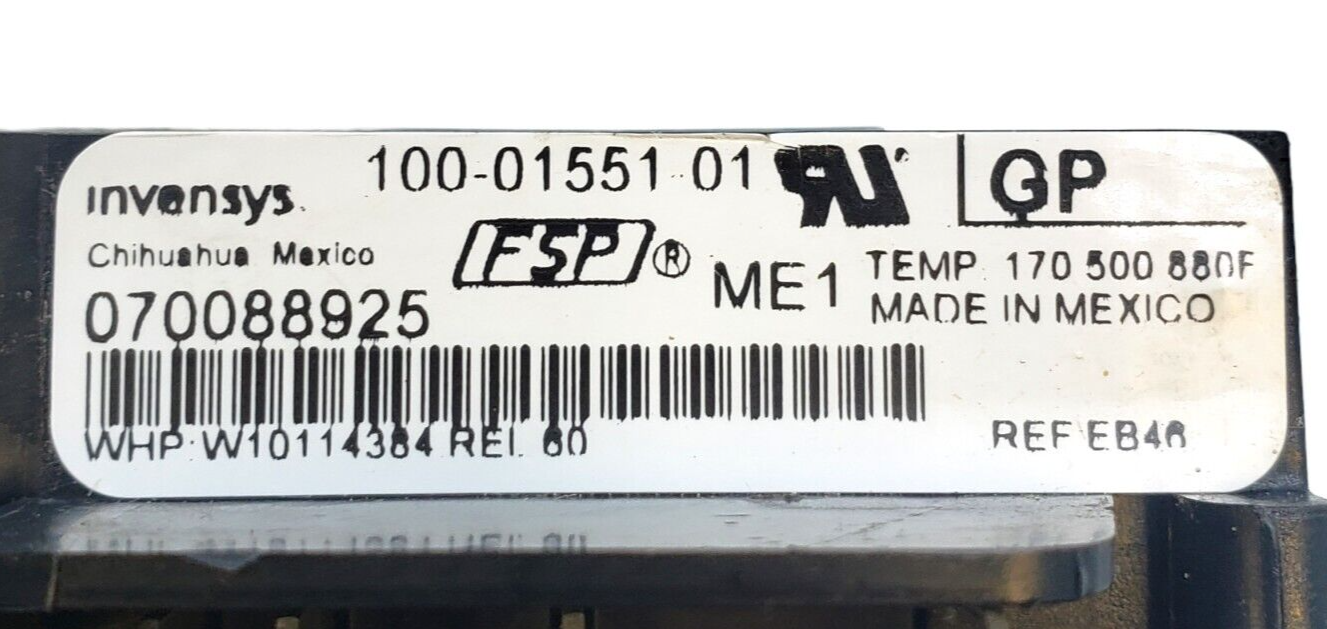 Genuine Whirlpool Range Control Board W10114384 Same Day Ship & 60 Days Warranty