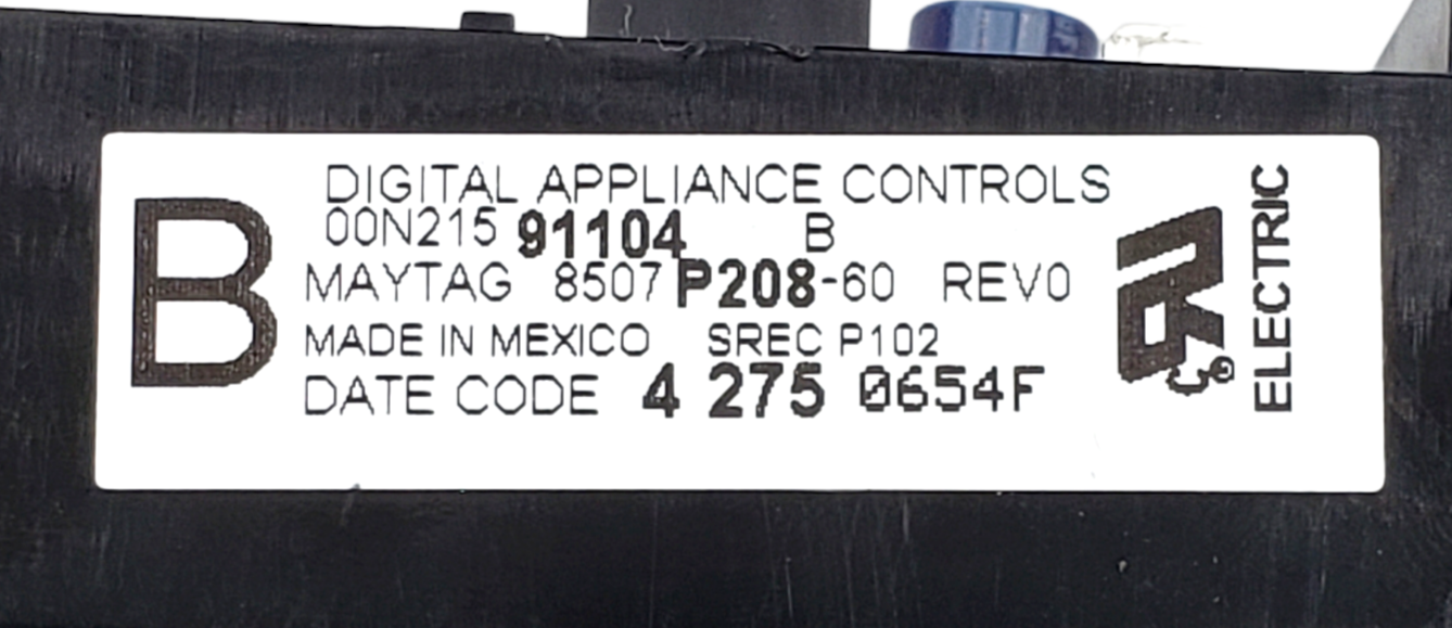 Genuine Whirlpool Range Control 8507P208-60 Same Day Shipping & 60 Days Warranty