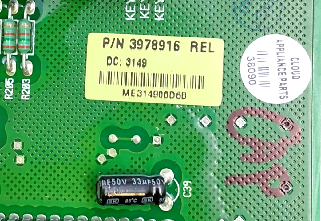 Genuine Whirlpool Dryer Control Board 3978916 *Same Day Ship & 60 Days Warranty*