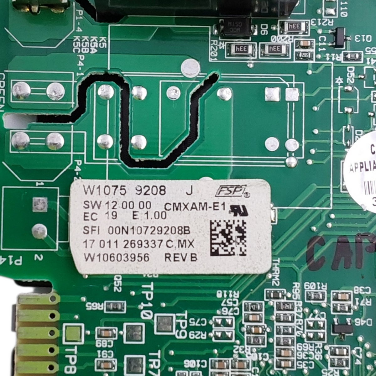 Whirlpool Genuine Range Control Board W10603956 Same Day Ship & 60 Days Warranty