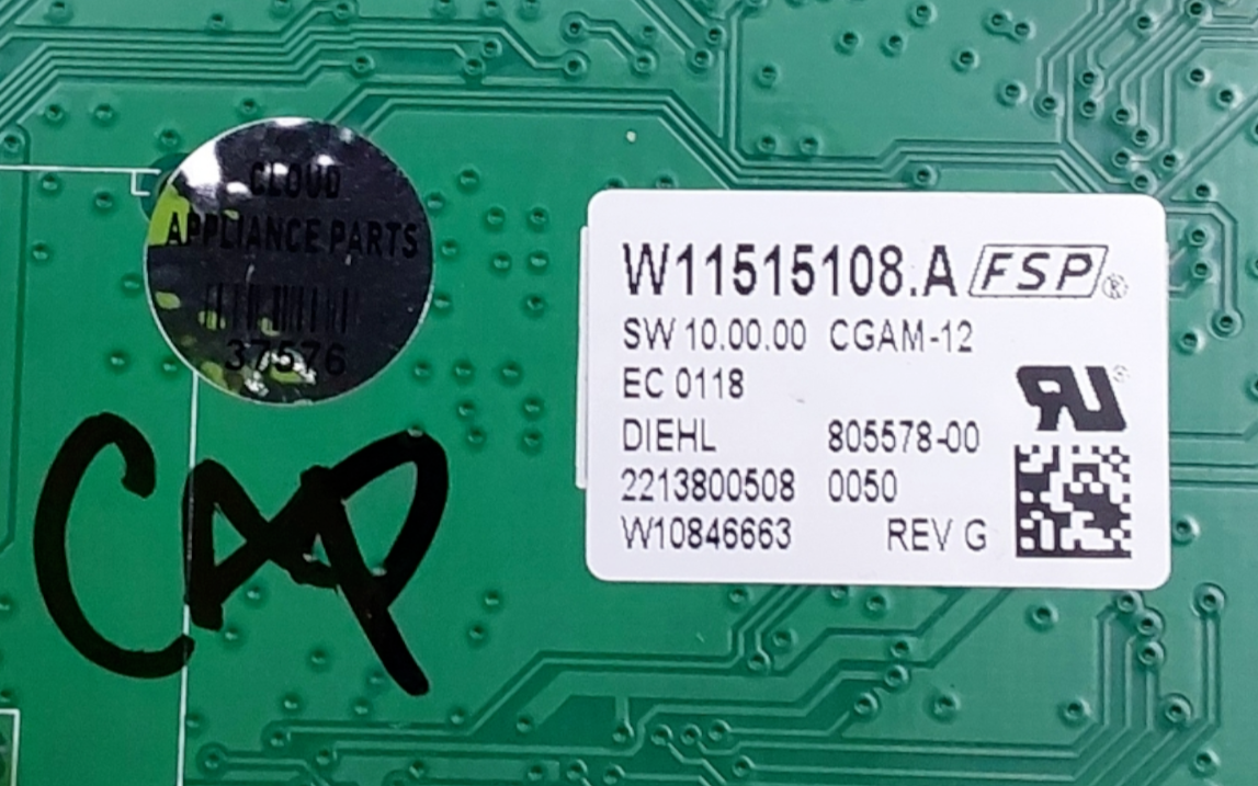 Genuine Whirlpool Range Control Board W11515108 Same Day Ship & 60 Days Warranty