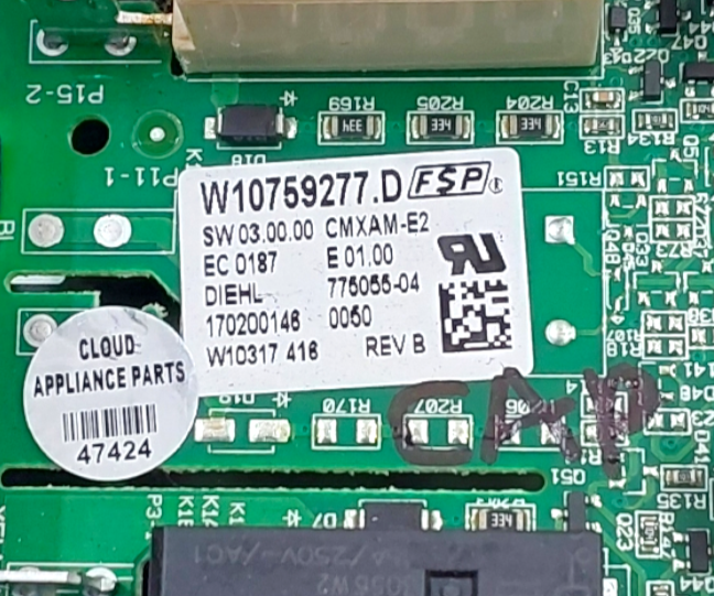 Genuine Range Whirlpool Control Board W10759277 Same Day Ship & 60 Days Warranty