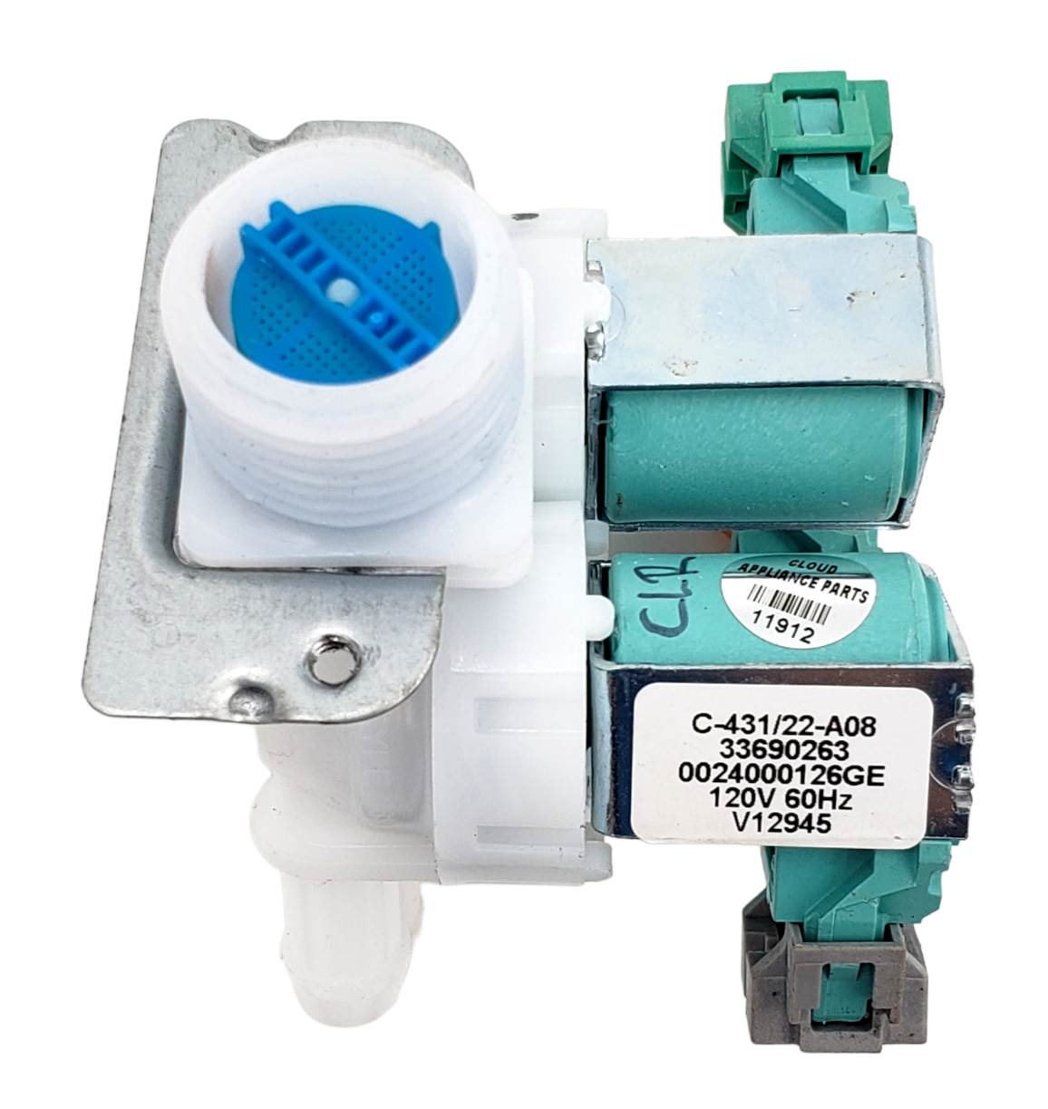 New GE Washer Cold Valve 33690263 **Same Day Shipping & 60 Days Warranty**