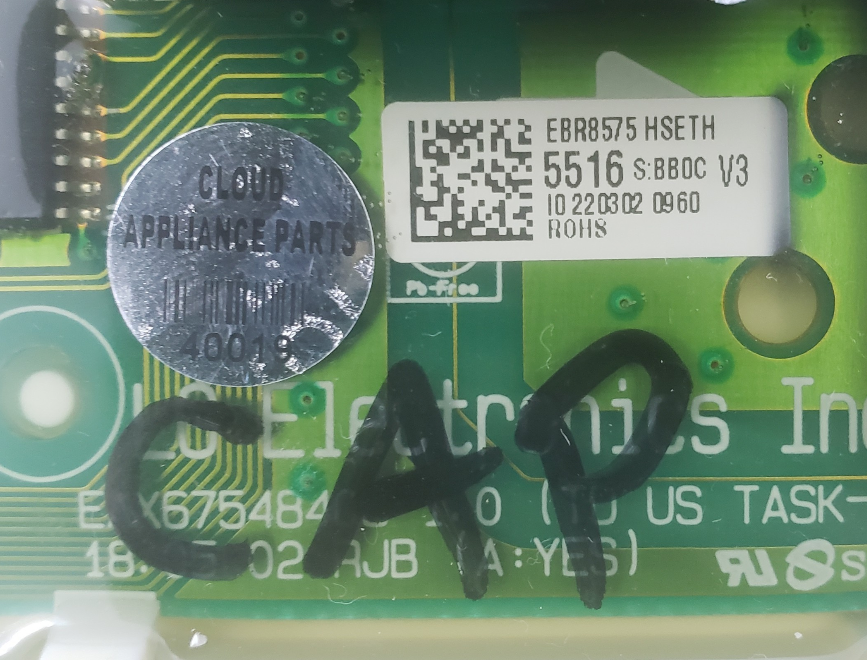 LG Genuine Washer Control Board EBR34134909 Same Day Shipping & 60 Days Warranty