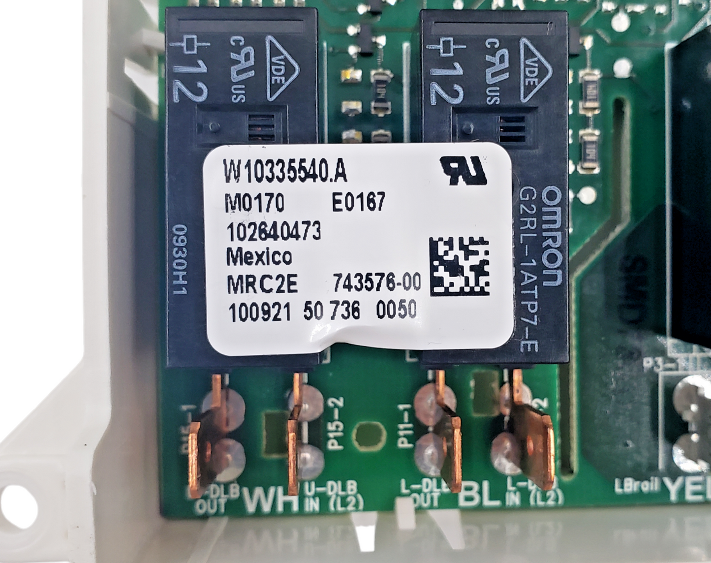 Genuine Whirlpool Range Control Board W10335540 Same Day Ship & 60 Days Warranty