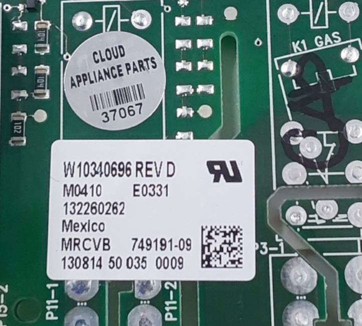 Genuine Whirlpool Range Control Board W10340696 Same Day Ship & 60 Days Warranty