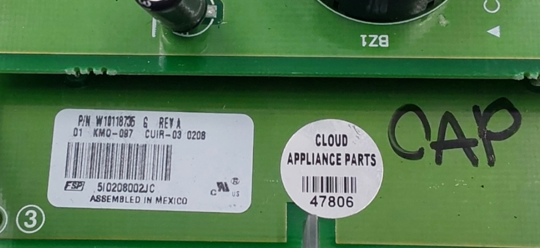 Genuine Whirlpool Oven Control Board W10118736 Same Day Ship & 60 Days Warranty*
