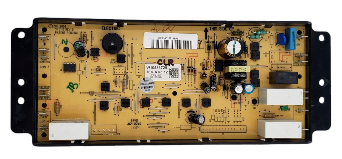 Genuine Whirlpool Range Control Board W10586729 Same Day Ship & 60 Days Warranty