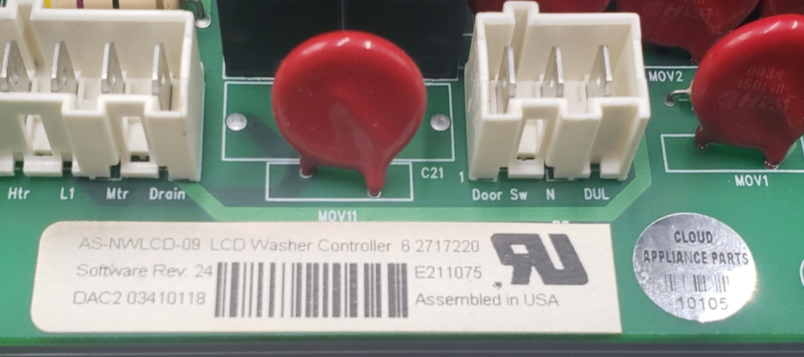 Genuine Maytag Washer Control Board 62717220 **Same Day Ship & 60 Days Warranty*