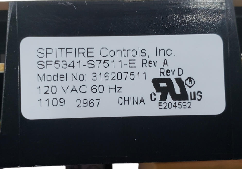 Genuine Frigidaire Range Control 316207511 Same Day Shipping & 60 Days Warranty*