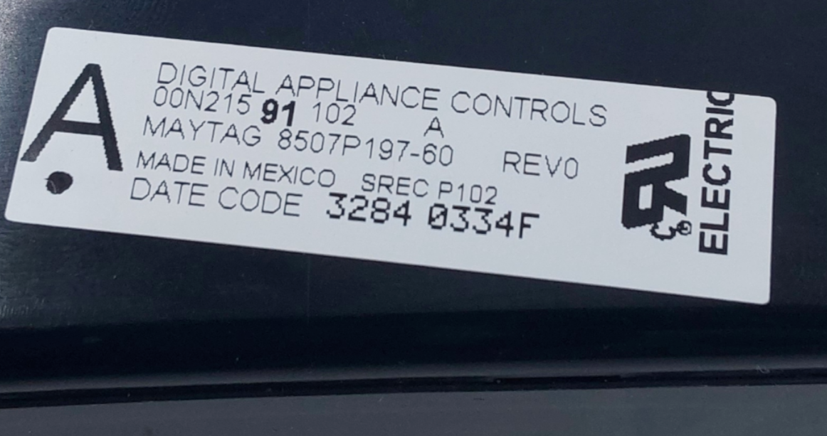 Genuine Whirlpool Range Control 8507P197-60 Same Day Shipping & 60 Days Warranty