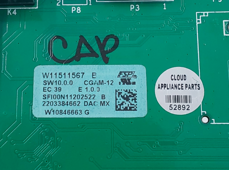 Genuine Whirlpool Range Control Board W11511567 Same Day Ship & 60 Days Warranty