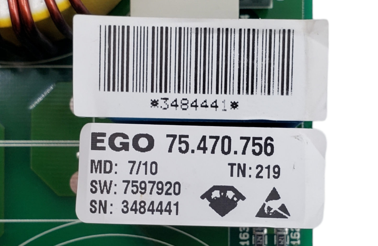 Genuine EGO Refrigerator Control 75.470.756 Same Day Shipping & 60 Days Warranty