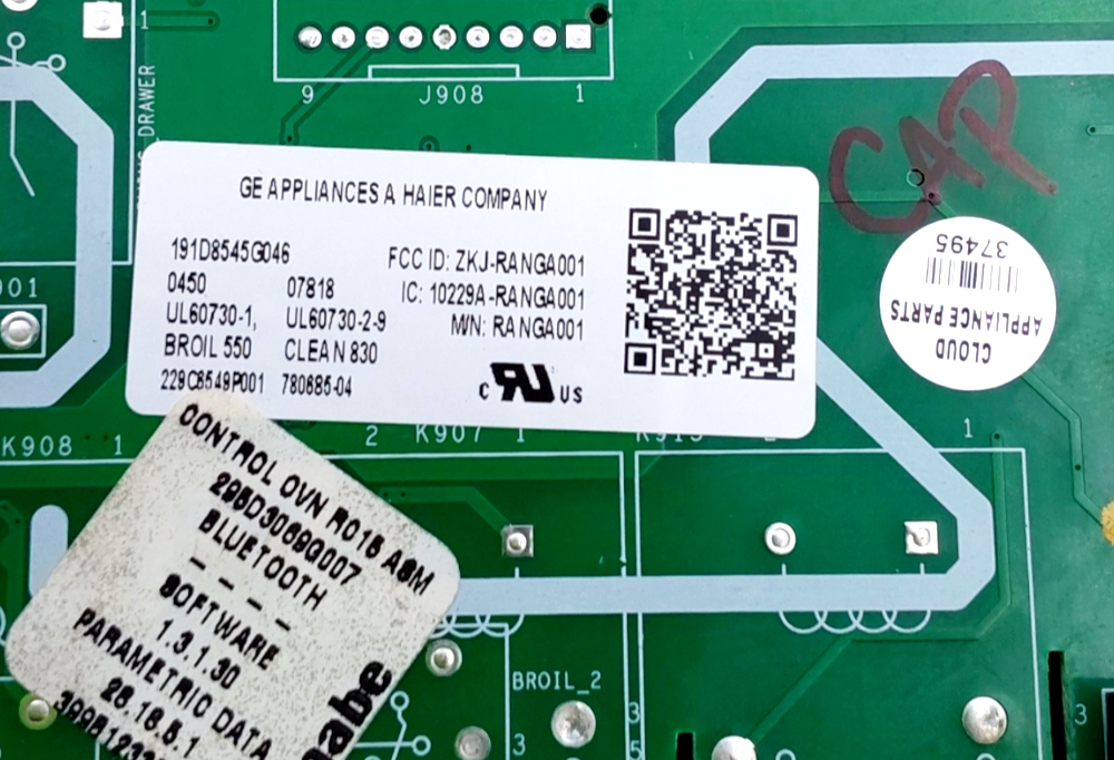 Genuine GE Range Control Board 191D8545G046 Same Day Shipping & 60 Days Warranty