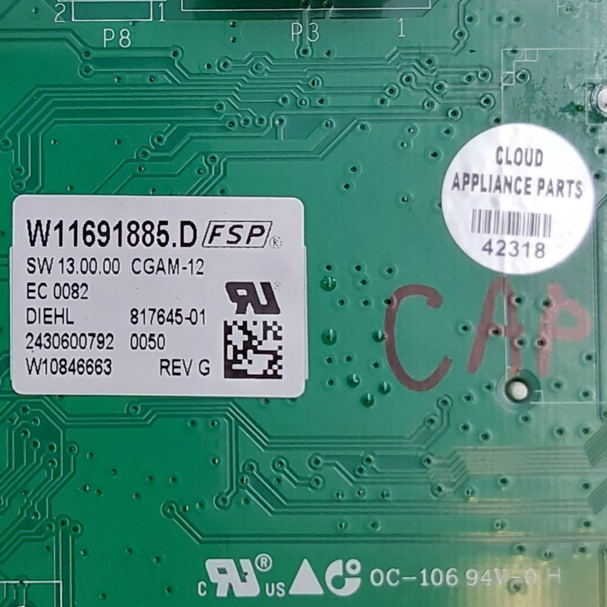 Whirlpool Genuine Range Control Board W11691885 Same Day Ship & 60 Days Warranty